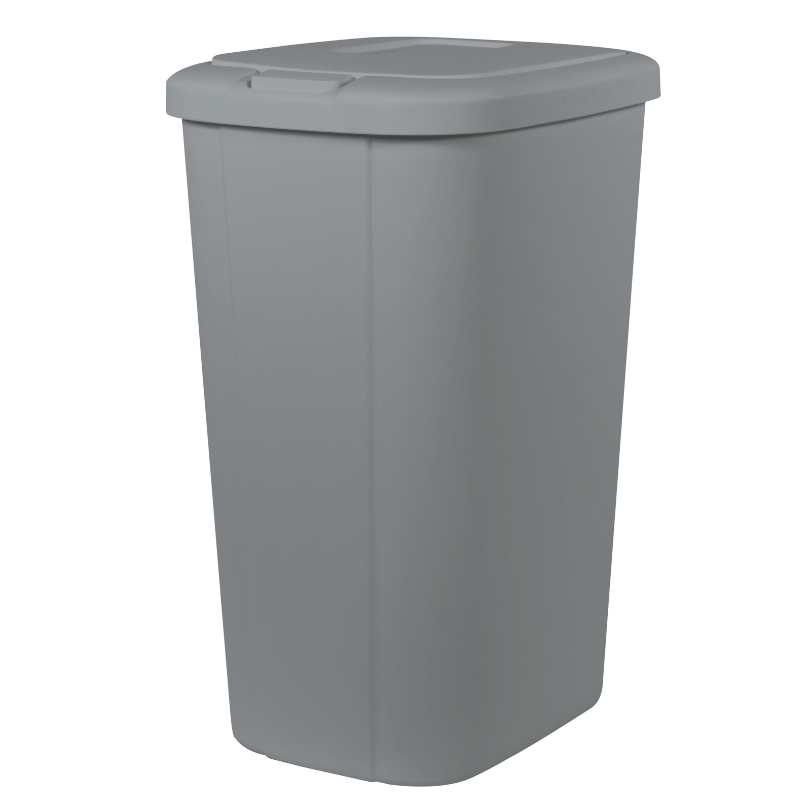 new，13.3 Gallon Trash Can, Plastic Touch Top Kitchen Trash Can, Grey