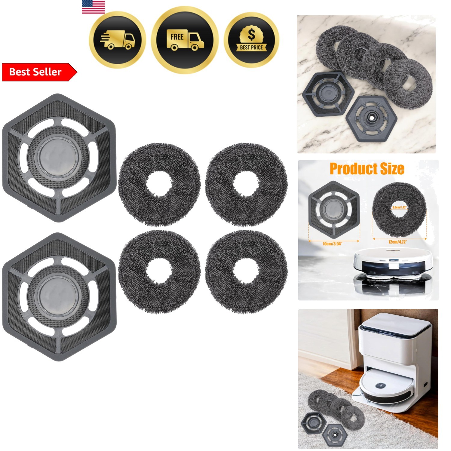 Mop Pad Holder Replacement for Yeedi Mop Station Vacuum Cleaner Tile Cleaning…