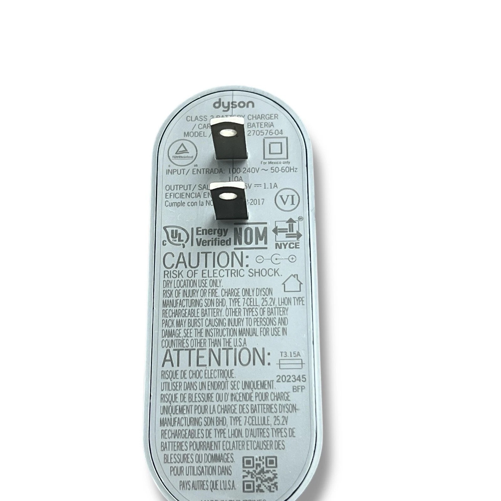 NEW Authentic Dyson V15 Detect Vacuum AC Power Adapter Charger Replacement Part
