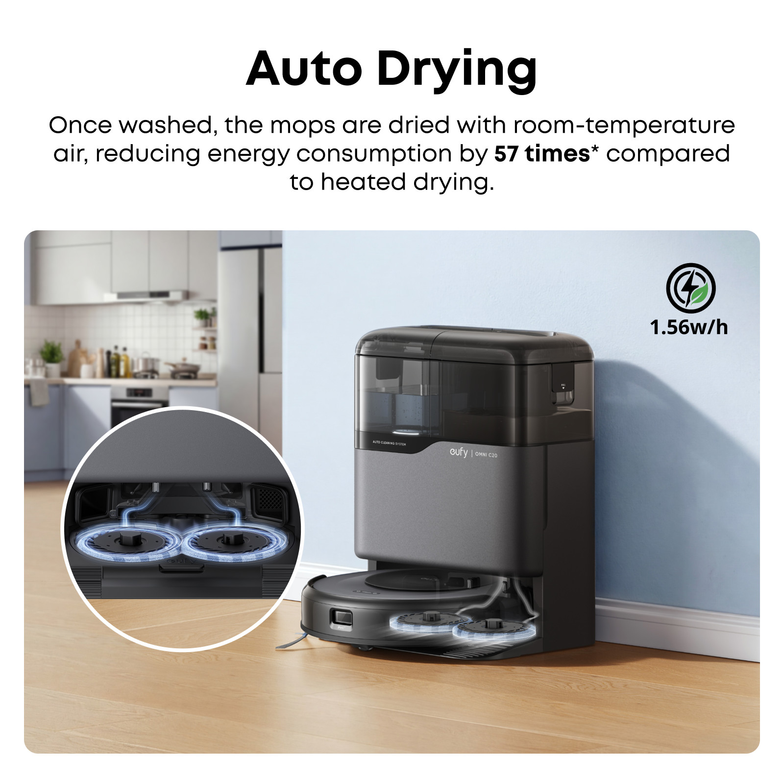 eufy Robot Vacuum and Mop Combo C20 + Cleaning Solution-Certified Refurbished