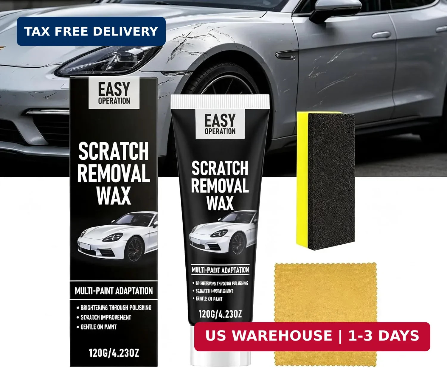 2026 New Premium Car Scratch Removal Wax, 120g Complete Car Scratch Remover Wax,