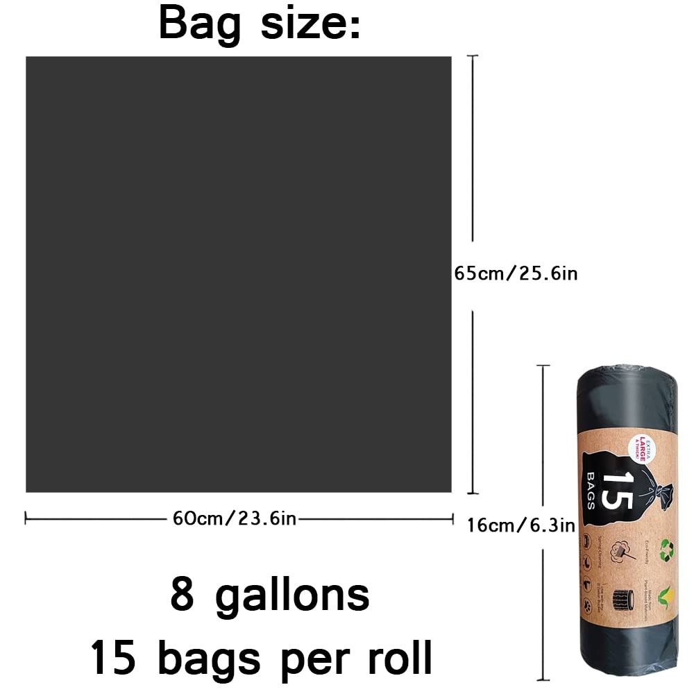 Portable Toilet Bags, 30 Count 8 Gallon Thickened Compostable Trash Bags, 5 G…
