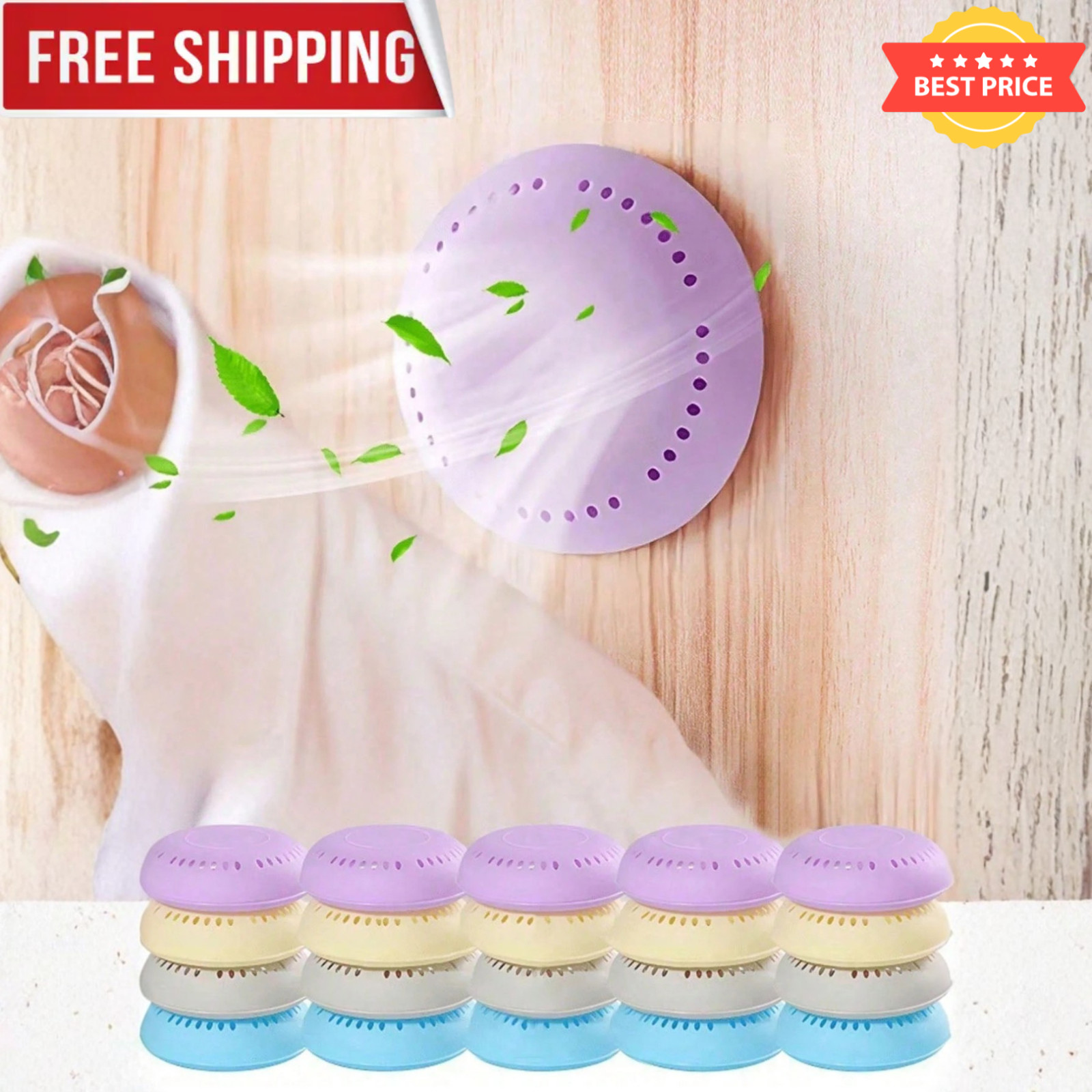Air Freshener Long Lasting Scent Sheets with Holder for Home Bathroom Car 5/10Pc