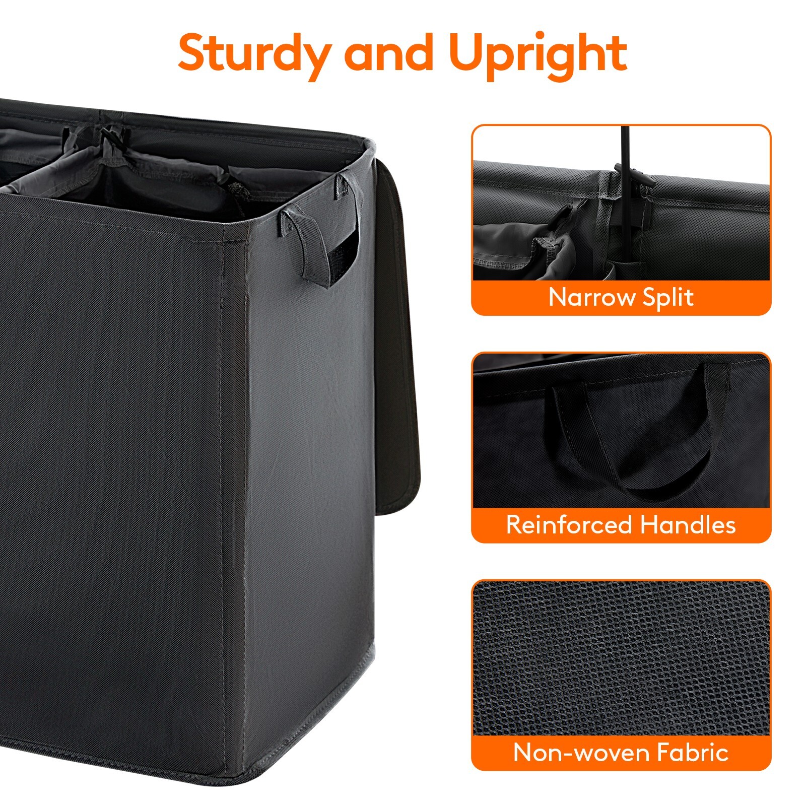 Lifewit Double Laundry Hamper with Lid and Removable Laundry Bags