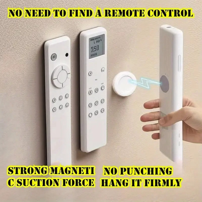 3pcs Magnetic Remote Holder Wall Mount No Drill Organizer Set – NEW