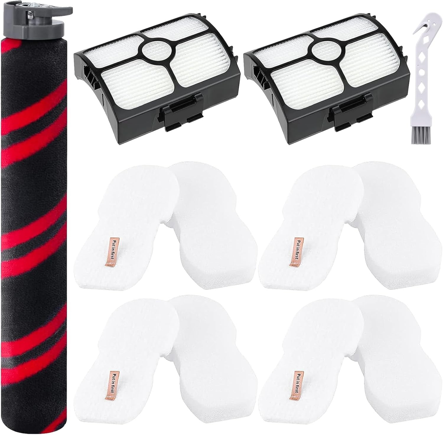 HZ3002 Brush Roller and Filter Replacement for Shark HZ3002 HZ3000 Stratos