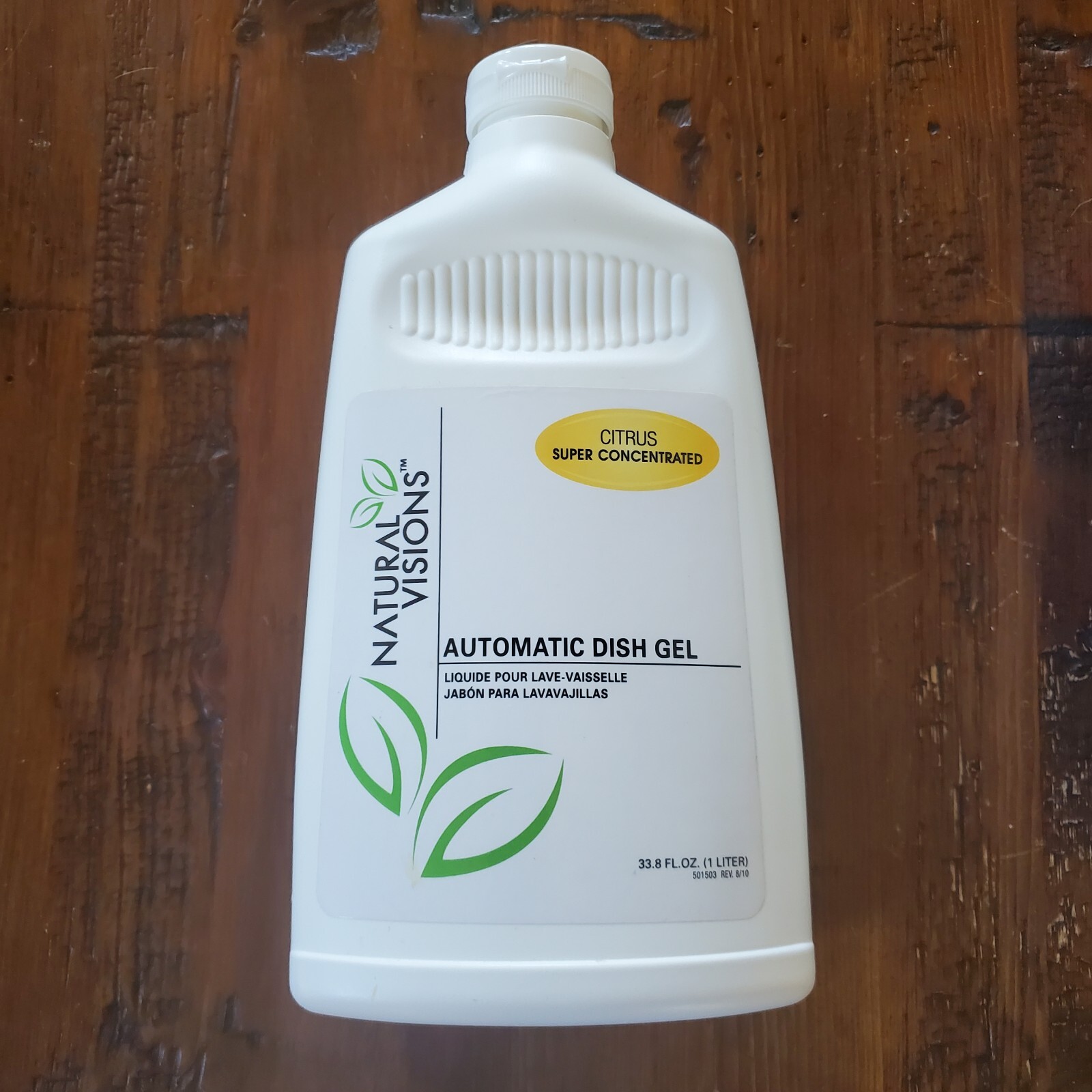 Natural Visions Automatic Dish Gel CITRUS 1 Liter for DISHWASHER Use