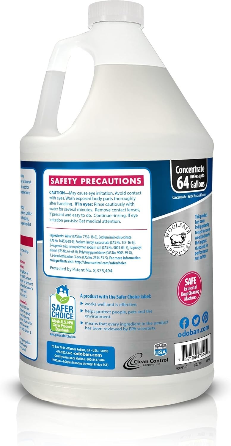 Deep Cleaning 3-in-1 Carpet Cleaner, 128 Fl Oz – Eco-Friendly & Effortless Care