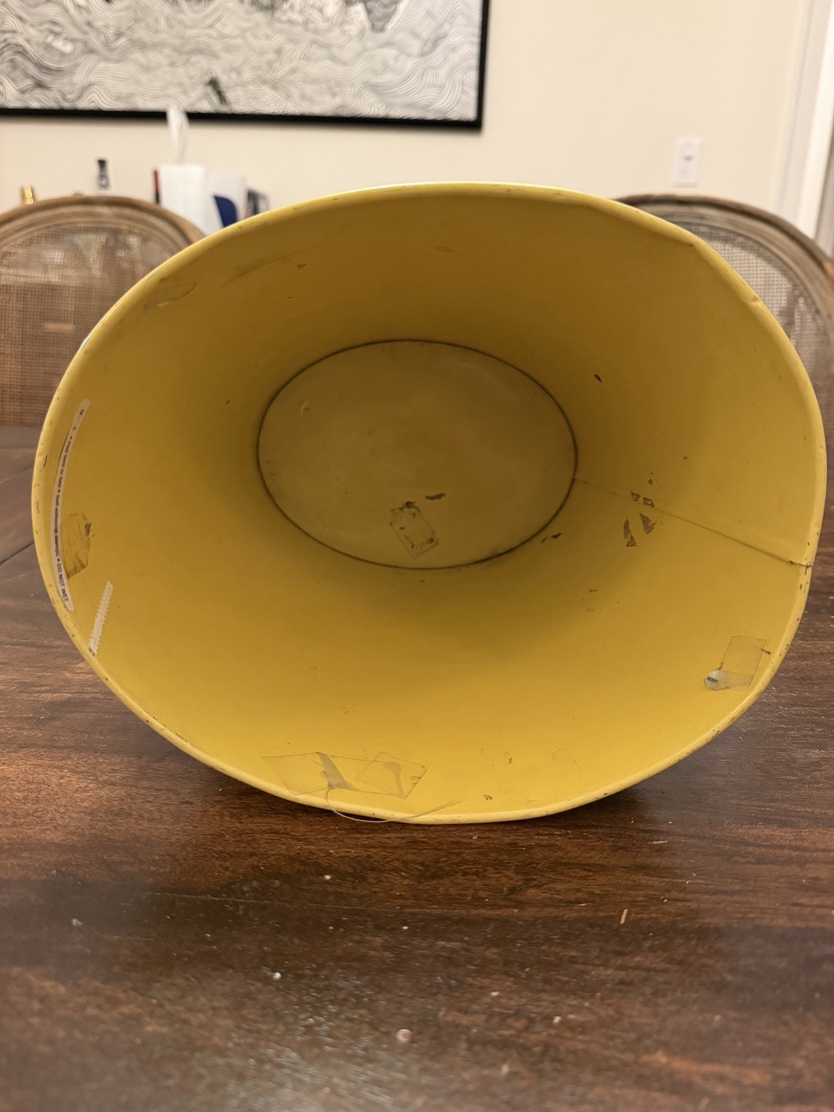 Vintage Cheinco Tiger Metal Wastebasket Trash Can Bin Made in USA Litho Animal