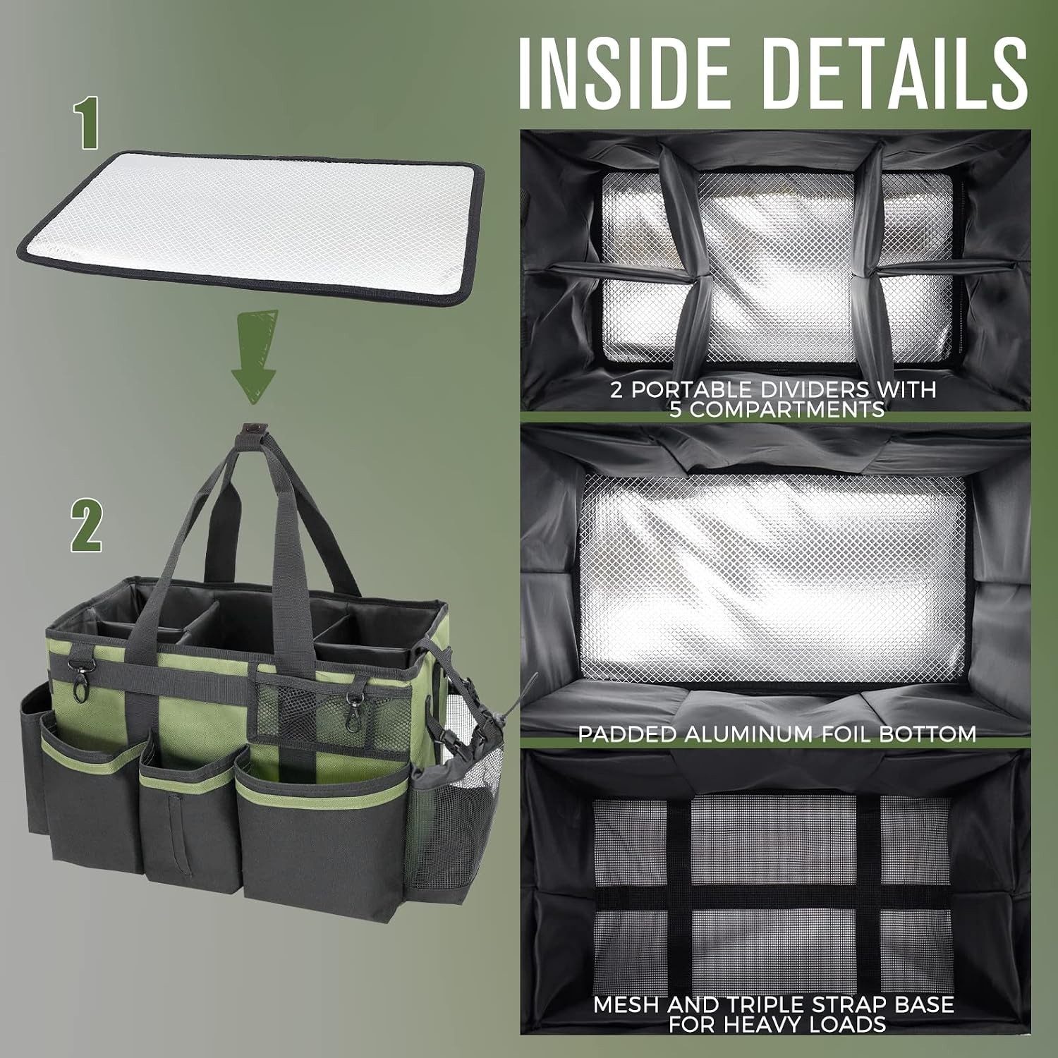 Wearable Cleaning Caddy Organizer with Handle & Shoulder Straps for Housekeep…