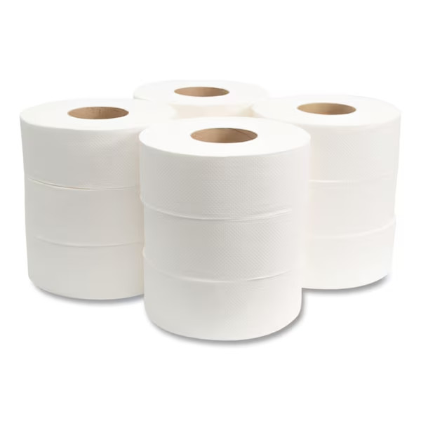 Morcon Morsoft Jumbo Dry Tissue Roll Toilet Paper- Septic Safe White 12 Piece