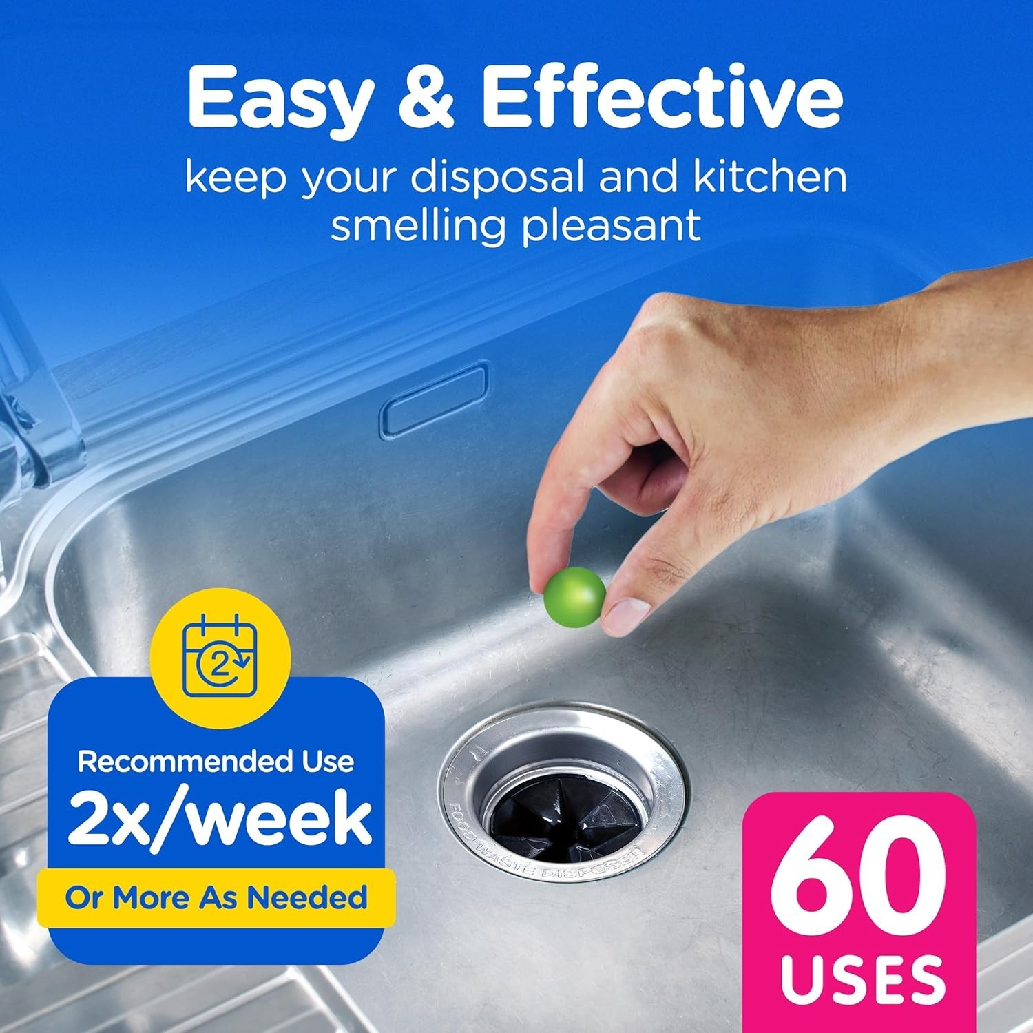 Plink 60ct Garbage Disposal Cleaner & Deodorizer – Assorted Biodegradable Scents
