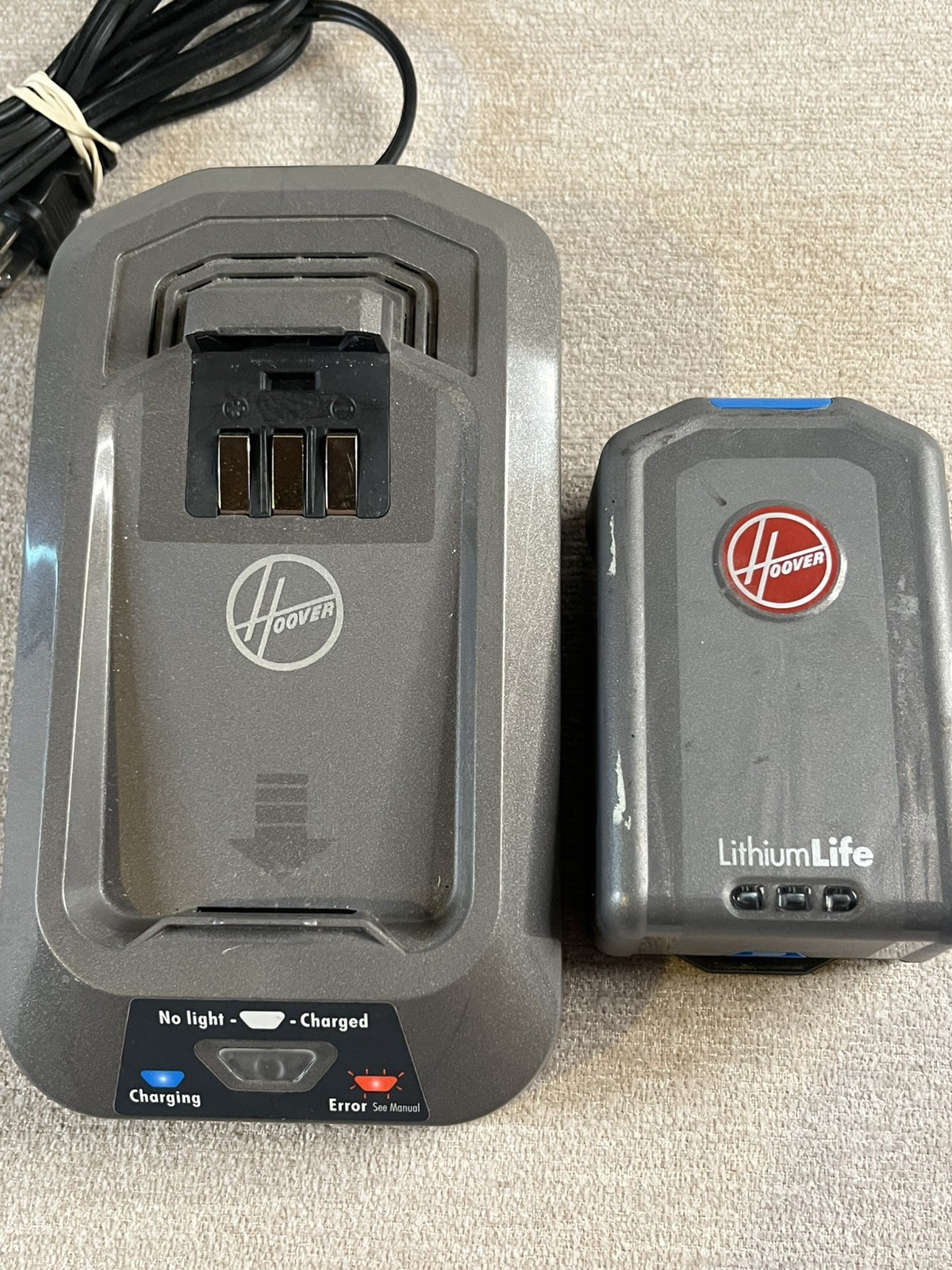 Hoover Charging Dock BH03200 & 20V Lithium Life Battery BH03120 TESTED