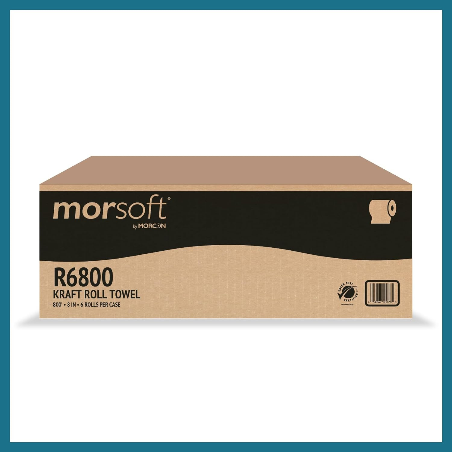 Morsoft by Paper R6800 Universal Hardwound Roll Towels, 100% Recycled Fibers, 6