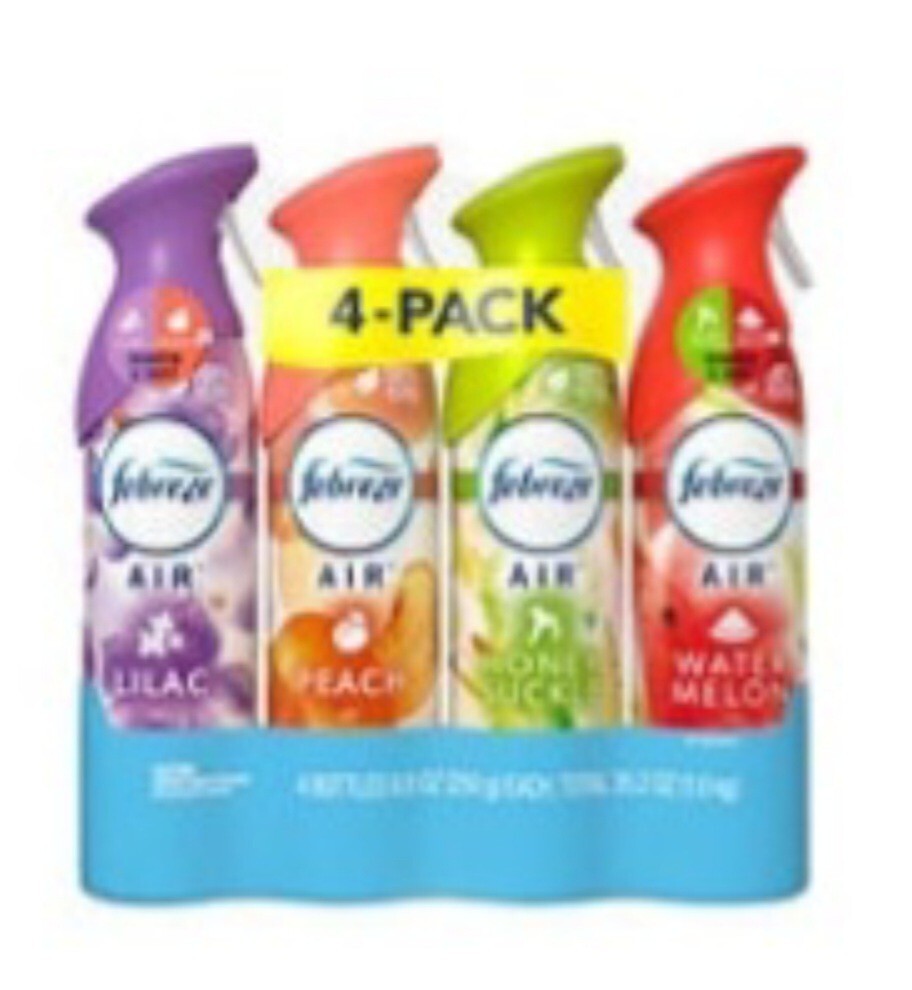 FEBREZE AIR “LIMITED EDITION” SPRING/SUMMER SCENT FRESHENER SPRAY. 4pk/8.8 oz.