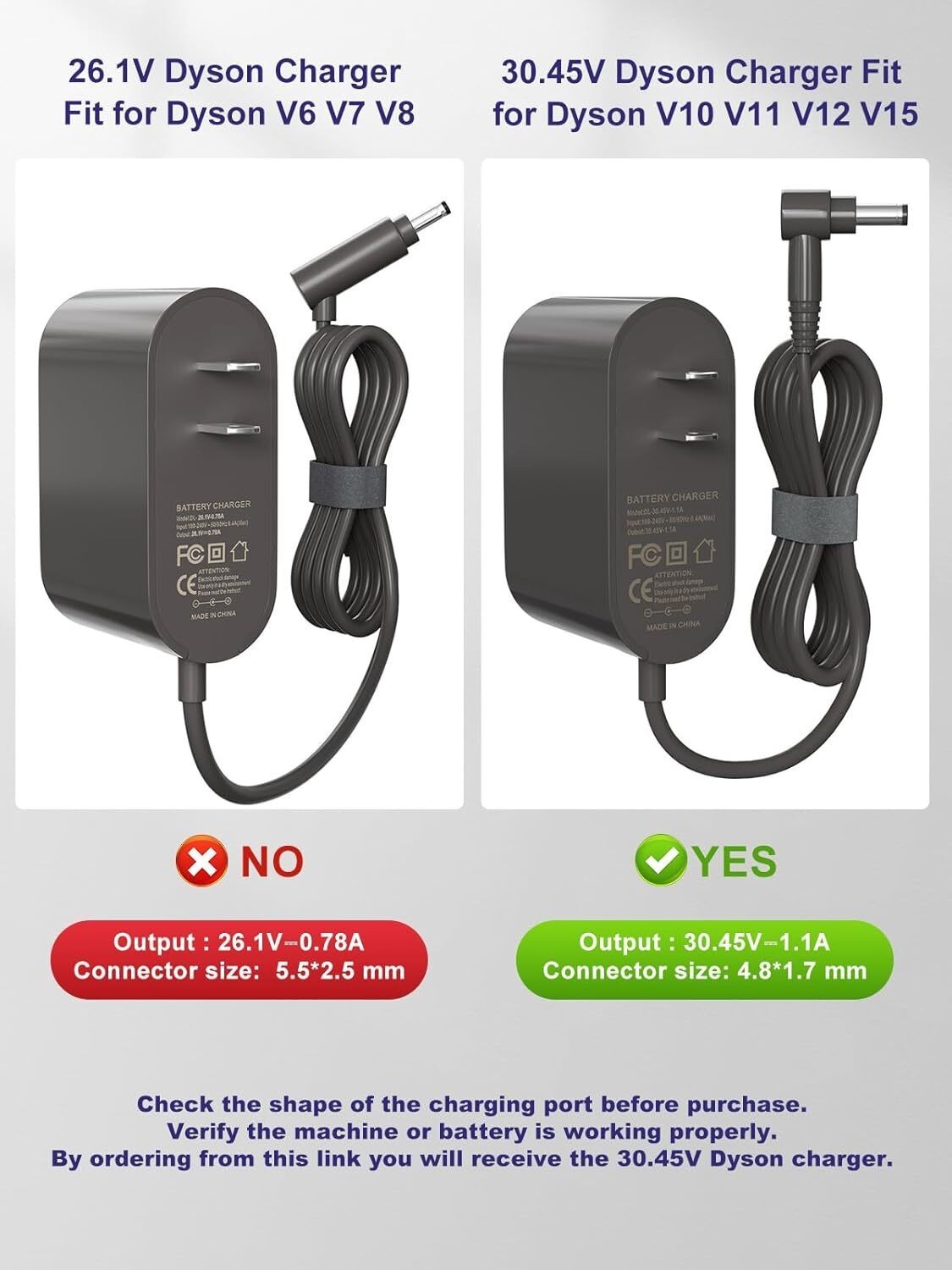 For Dyson V10 V11 Absolute Animal Vacuum Cleaner Battery Power Adapter Charger
