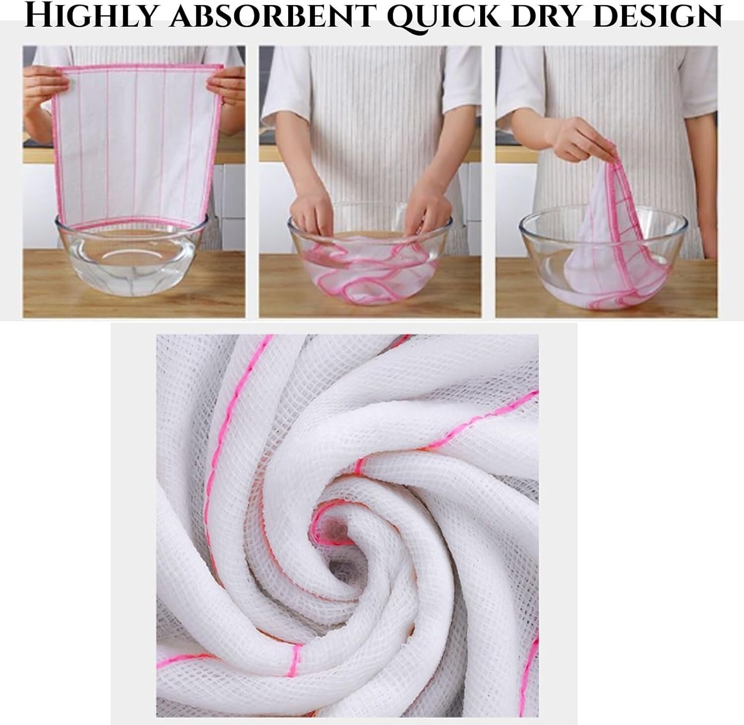 10Pc Natural Wood Fiber Cleaning Cloth Odor Free Dish Cloth Reusable Dish Towel
