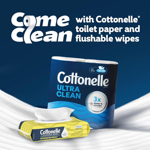 Cottonelle Summer Fresh Scented Flushable Wipes, 8 42 Wipes (Pack of 8)