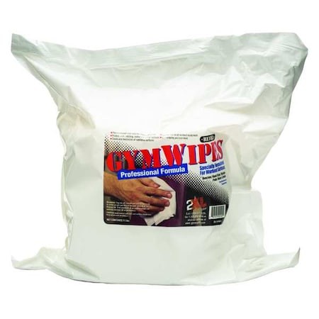 2Xl 2Xl38 Gym Wipes, Wet Wipes, 700 Wipes/Bag, 12 1/2 In X 11 In, Quat,