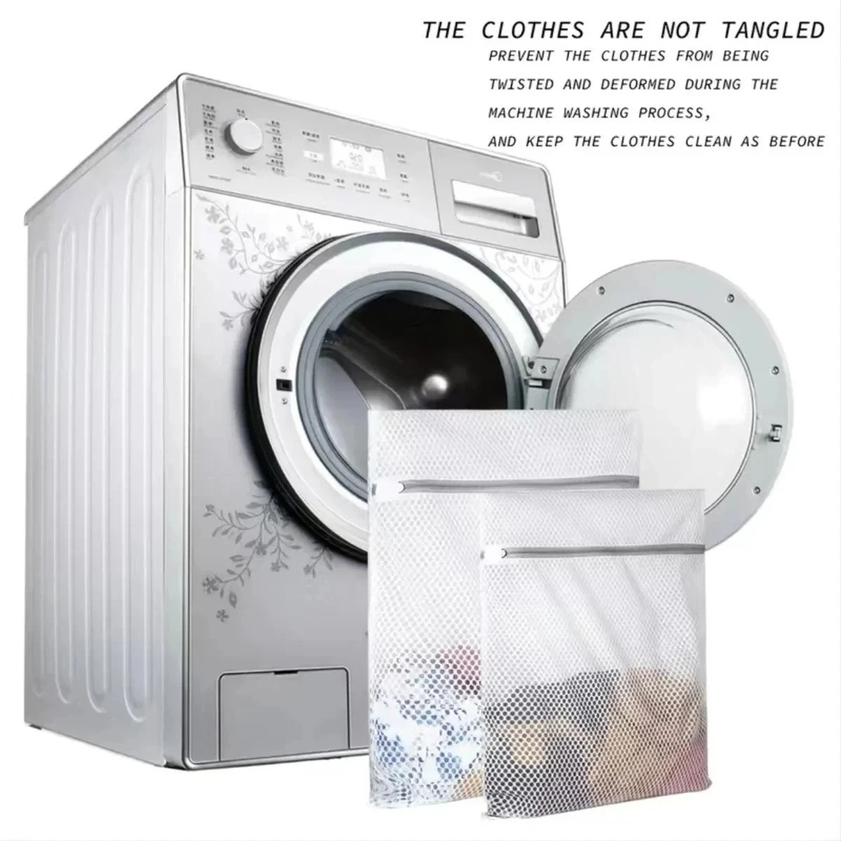 Mesh Laundry Bags for Delicates with Non Rust Zipper- White Laundry Bag