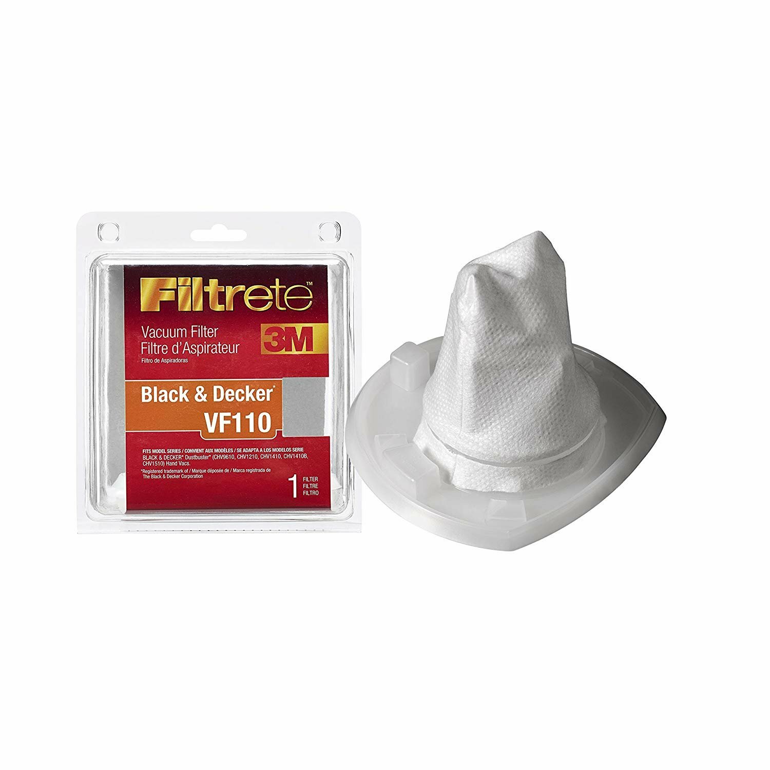 Filtrete 3M Black & Decker VF110 Vacuum Filter Fits Hand Vacs Models in Listing