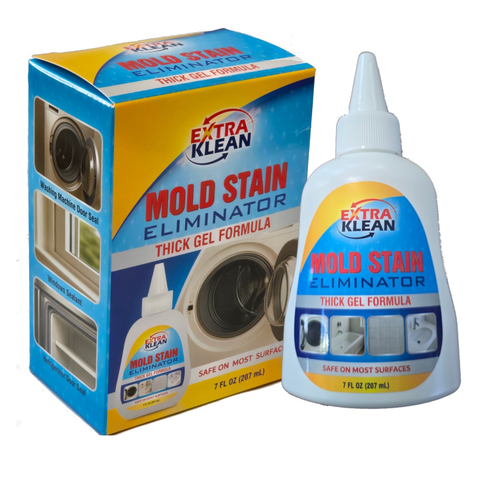Mold Stain Remover Gel – Mold & Mildew Cleaner for Front Load Washer 7 OZ