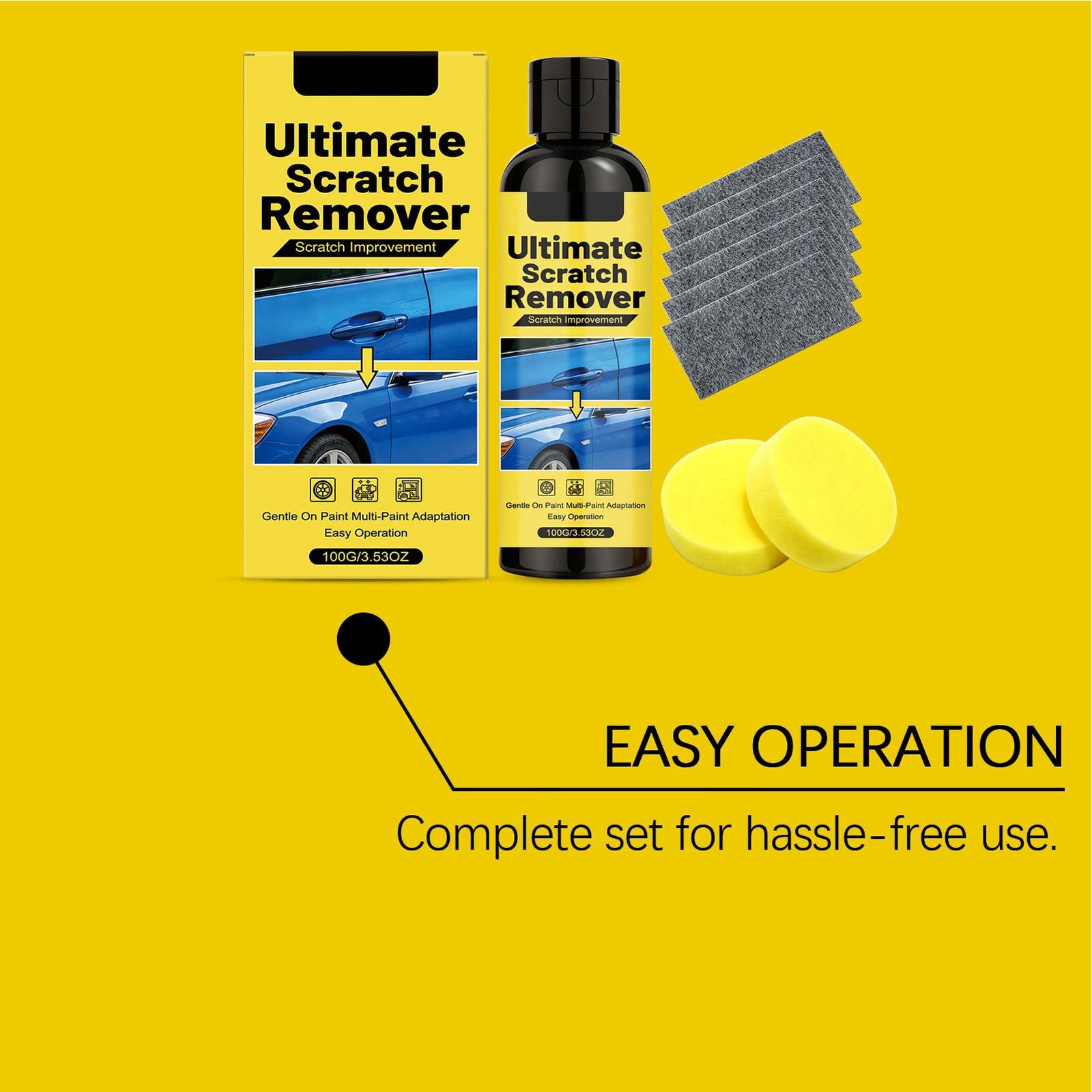 1 Set 100g Car Scratch Remover Paste, Universal Paint Polishing for All Colors