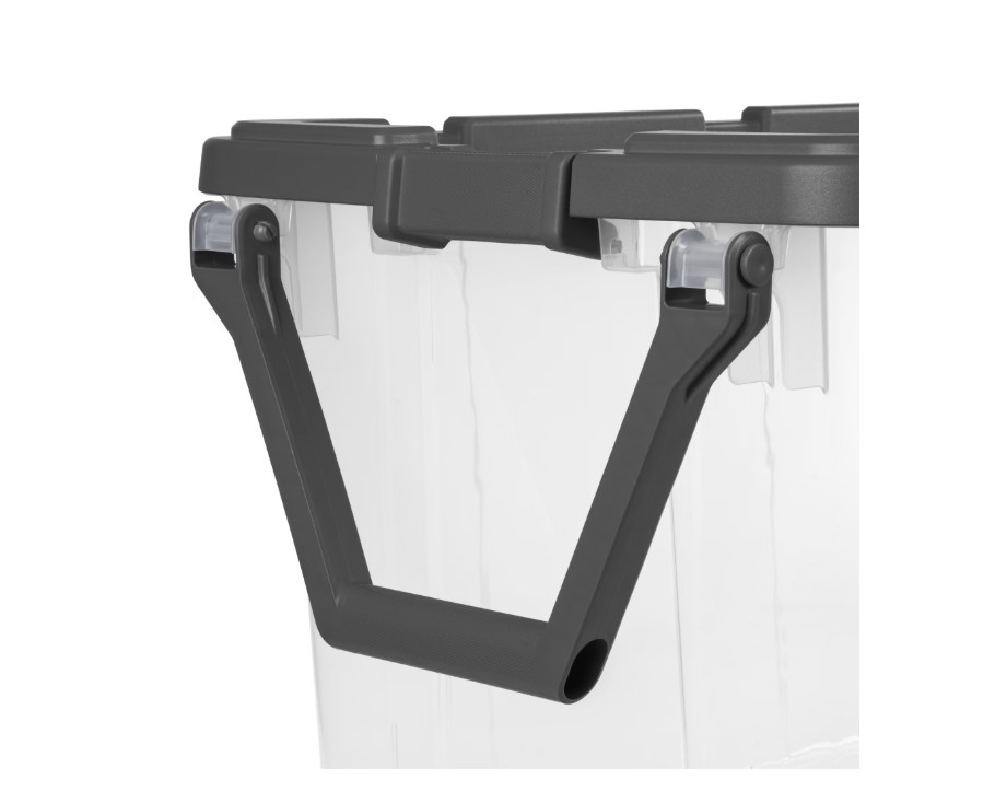 Sterilite 160 Qt Wheeled Storage Bin Clear w/ Latch Lid Heavy Duty Gray