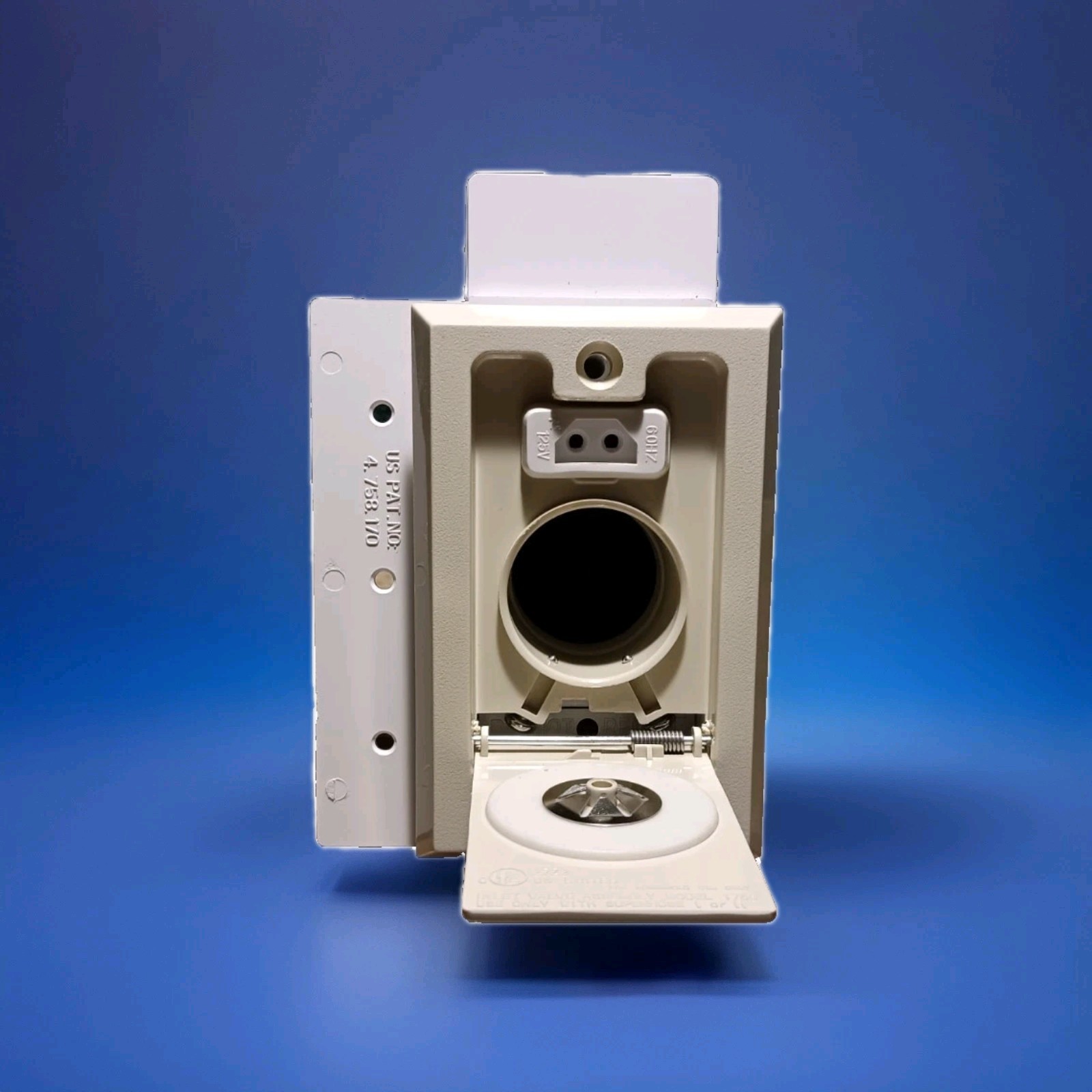 NuTone® CI358IV Ivory Central Vacuum Wall Inlet for Direct Plug-in Power Hoses