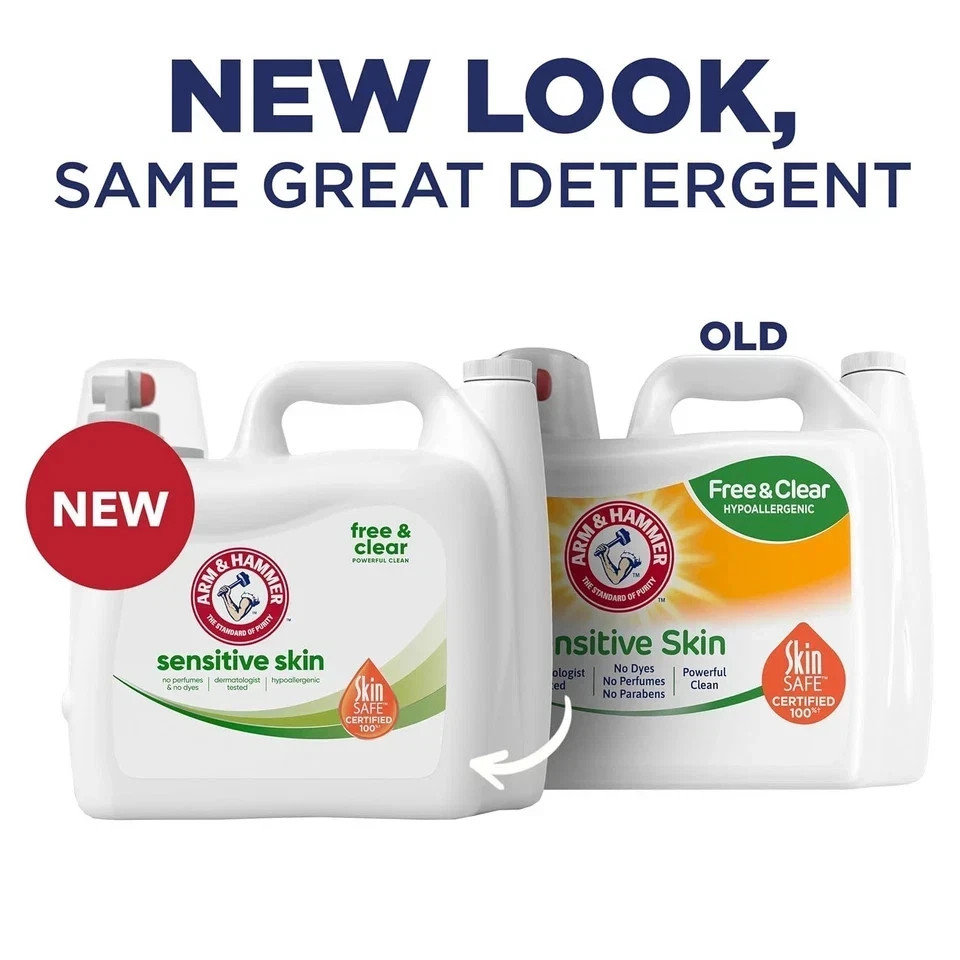 ARM & HAMMER Sensitive Skin Free Clear, 170 Loads Liquid Laundry Detergent, 170