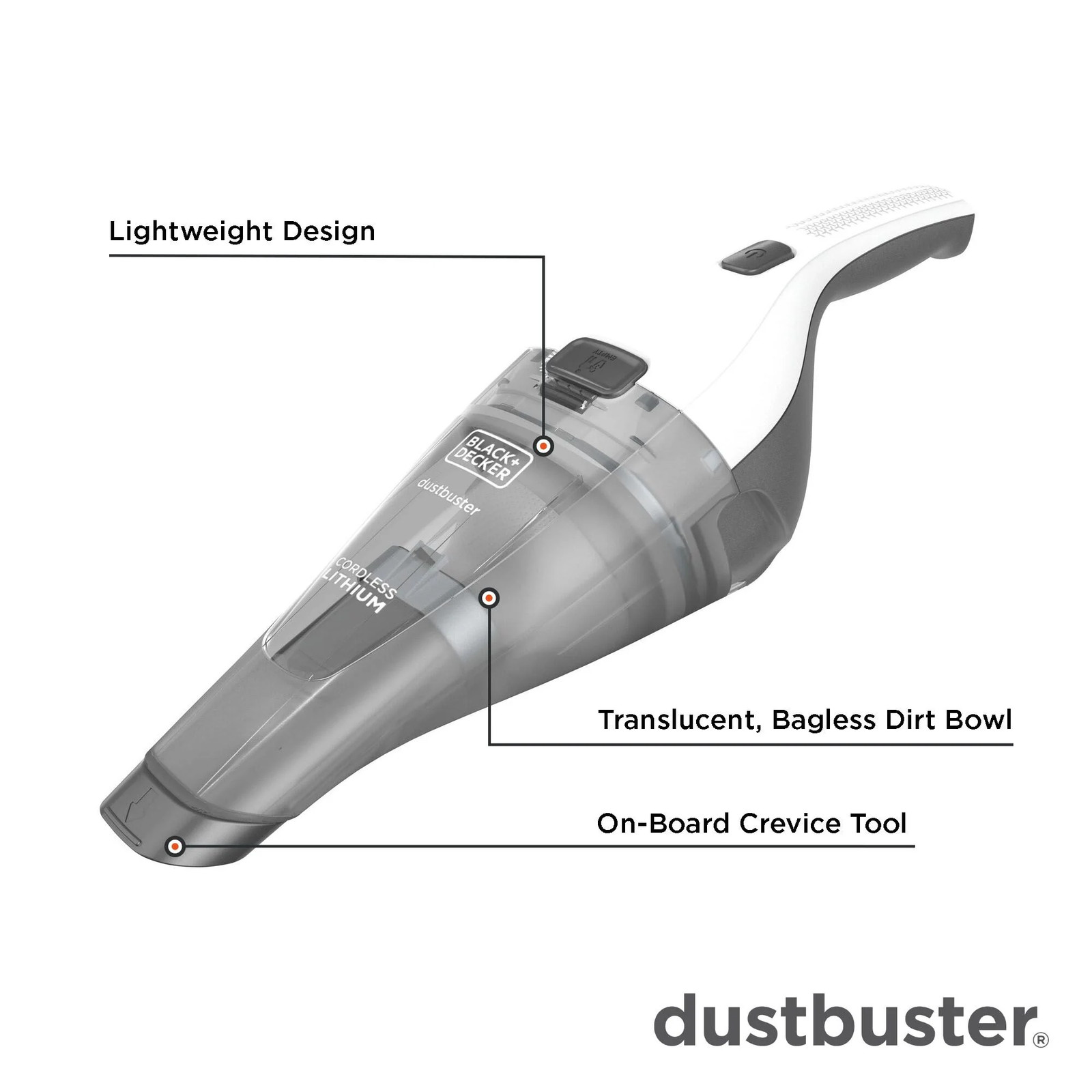 BLACK+DECKER dustbuster® QuickClean™ Cordless Handheld Vacuum – HNVC215B10