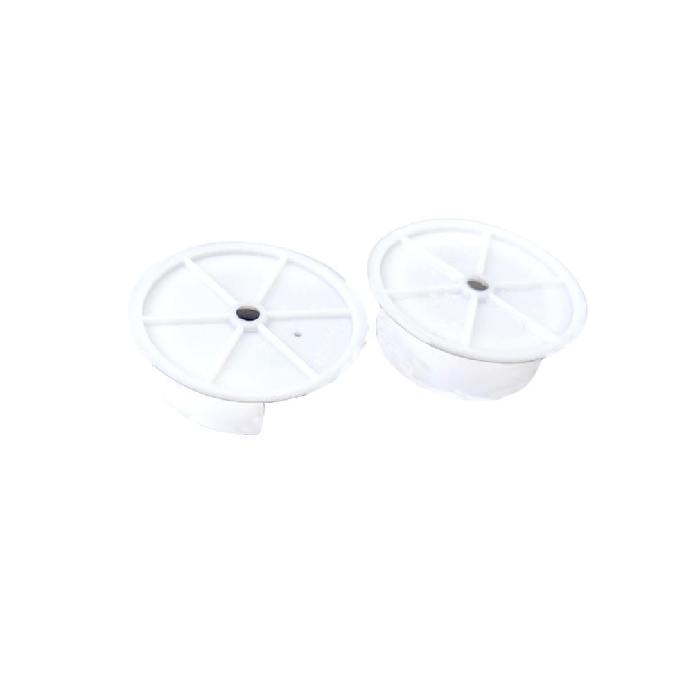 1-3/8″ White Plastic Closet Rod Socket – 1 Set with Mounting Screws