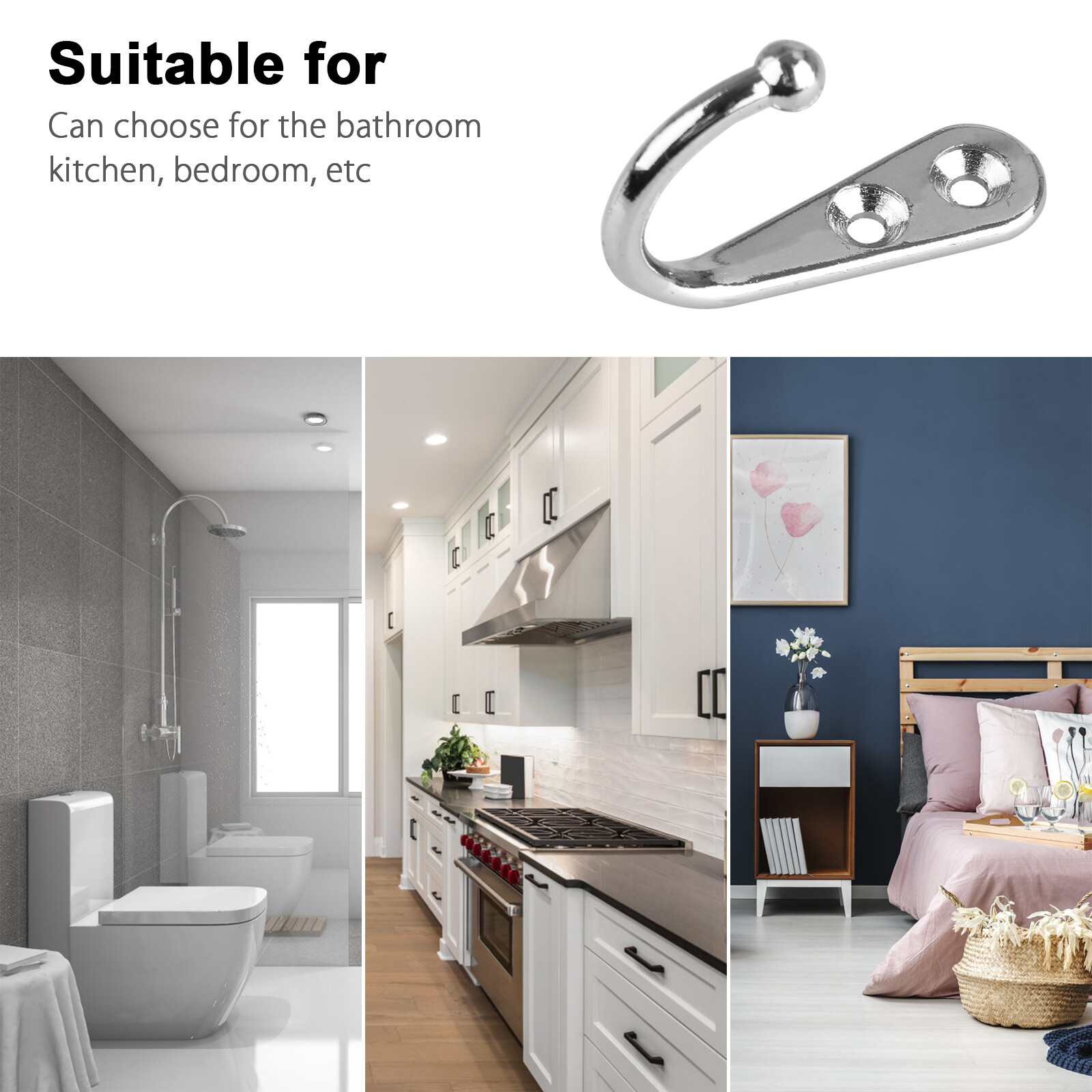 20PCS Wall Hooks for hanging Metal Wall Hooks for Coats Coat hooks for Wall USA