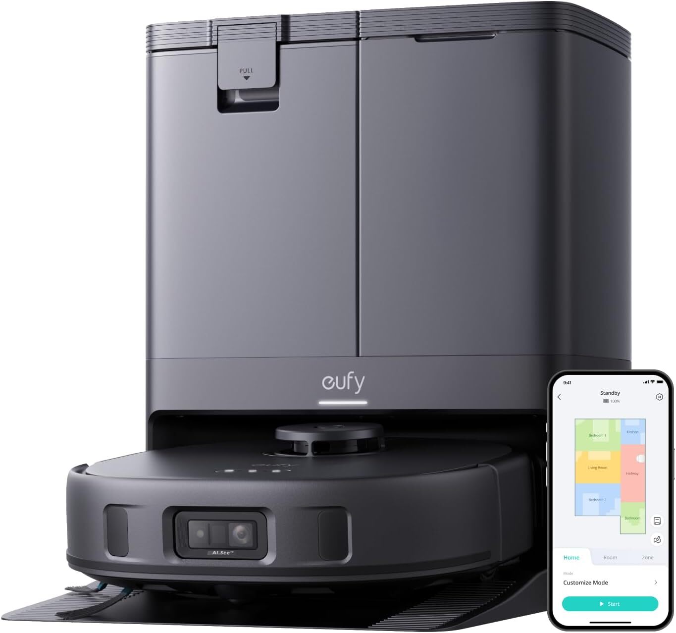 eufy X10 Pro Omni Robot Vacuum Dual Mops Wash&Dry 8000Pa Self Emptying|Refurbish