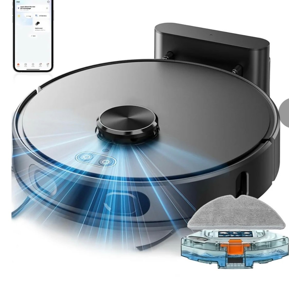 ORYZOM Robot Vacuum V8 Pro Fully Automatic Cleaning with Mopping Function