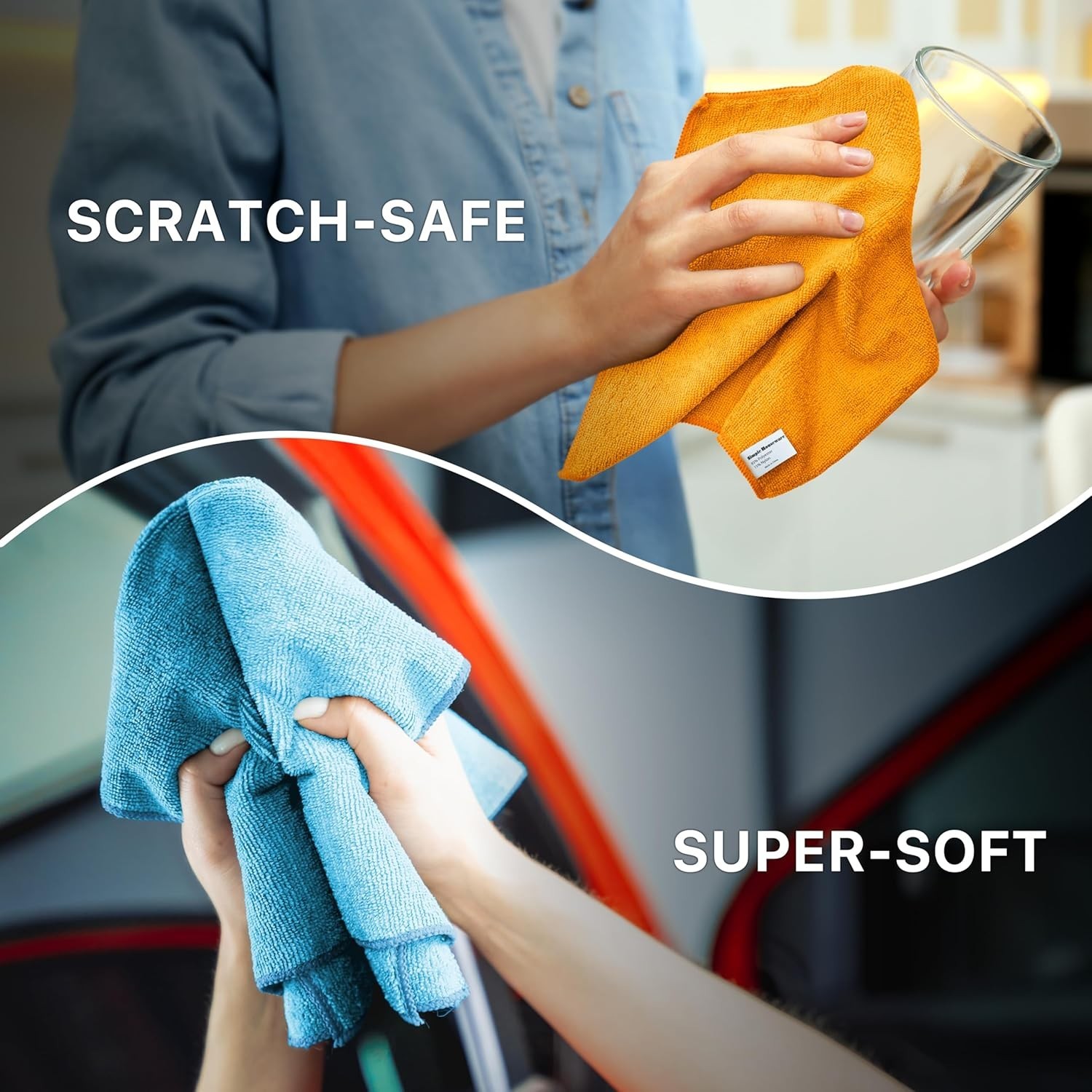 12″ x 16″ Microfiber Cleaning Cloth 50 Pack, 4 Colors