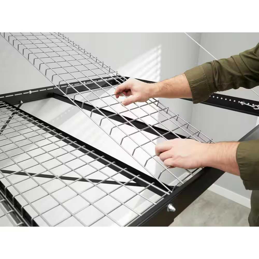 Pro Series 2Ft. X 8Ft. Wall Mounted Steel Shelf 2.0 in Black