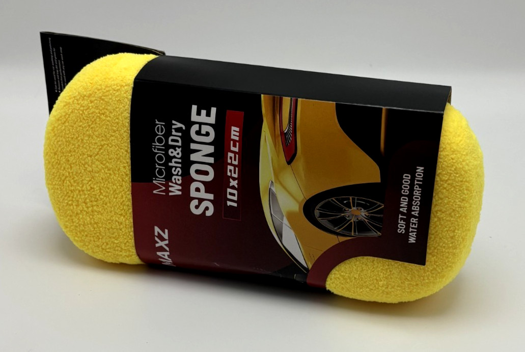 Microfiber Car Wash Sponge Soft Absorbent Cleaning Pad 10x22cm