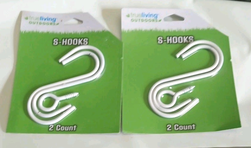 True Living 2″ S-Shaped Utility Hooks Attaches To Chains & Hooks 2 – 2 packs.