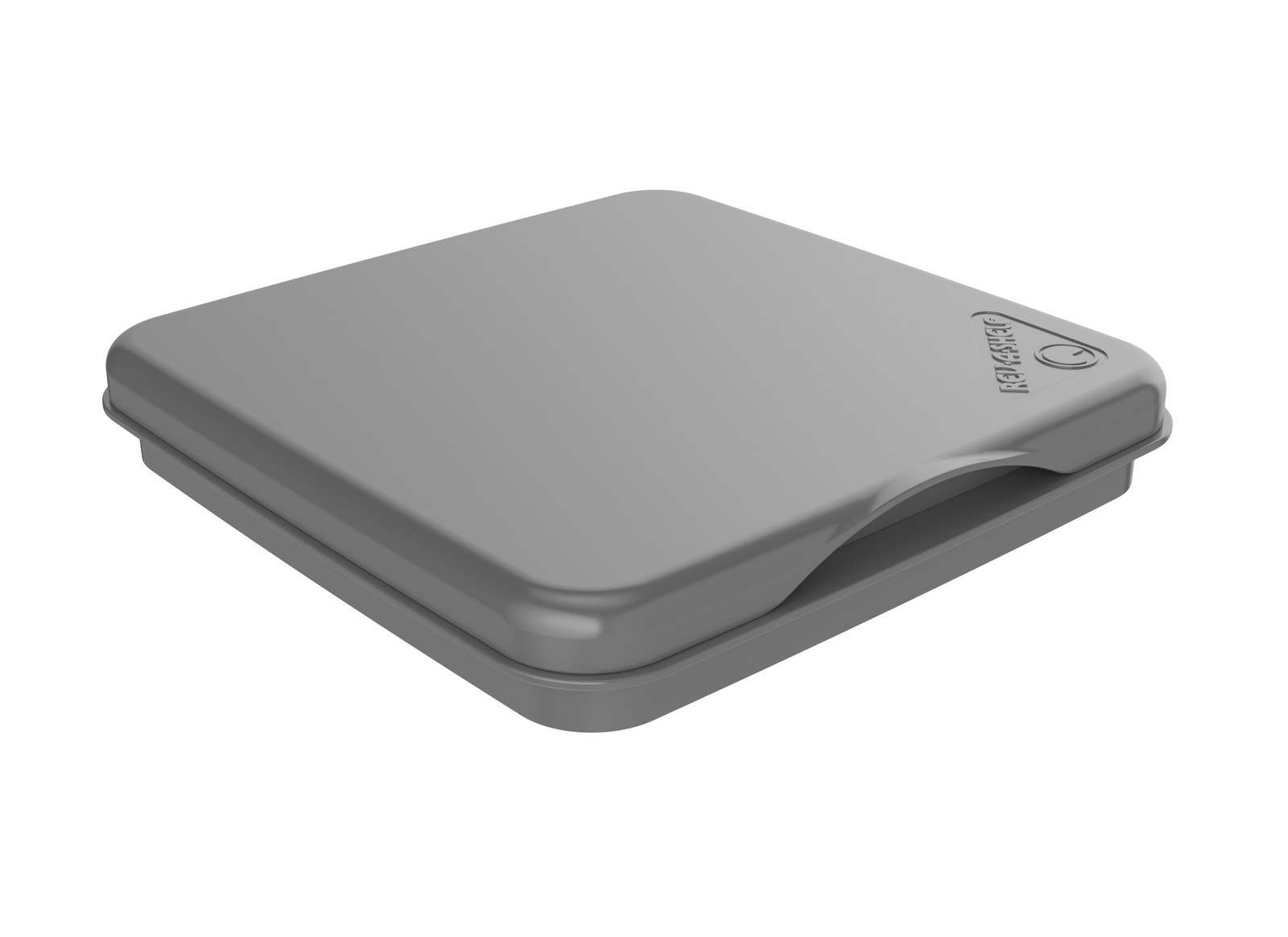 Rev-A-Shelf 27 qt. Trash Can Replacement Lid, Silver, RV-1024-LID-17-1