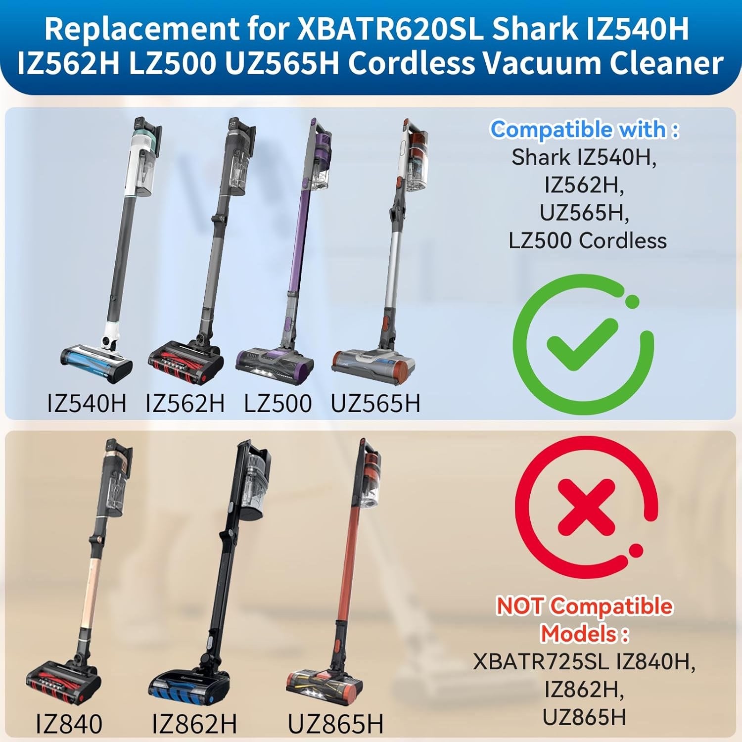 for Shark XBATR620SL Battery IZ540H, IZ562H, UZ565H,LZ500 2.5Ah 21.6V – NEW