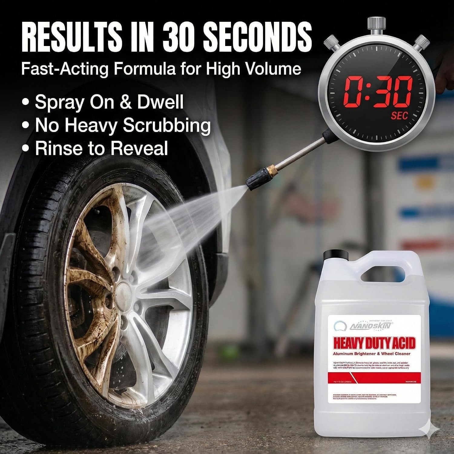 Heavy Duty Acid Aluminum Brightener & Wheel Cleaner 32 Oz – Heavy Duty Acid