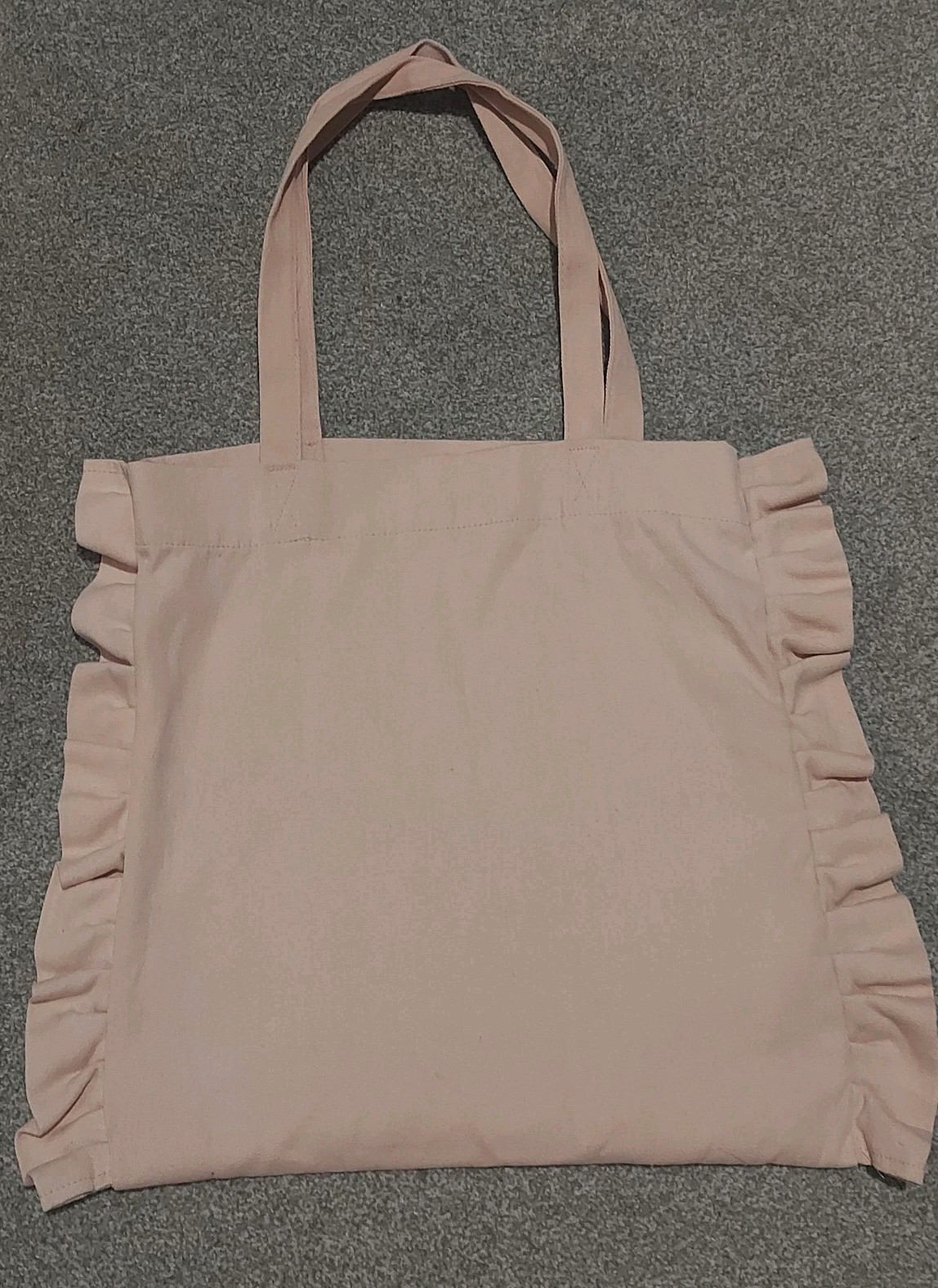 Intimissimi Pink Reusable Ruffle Side Tote Bag Cotton/Poly 56x39cm
