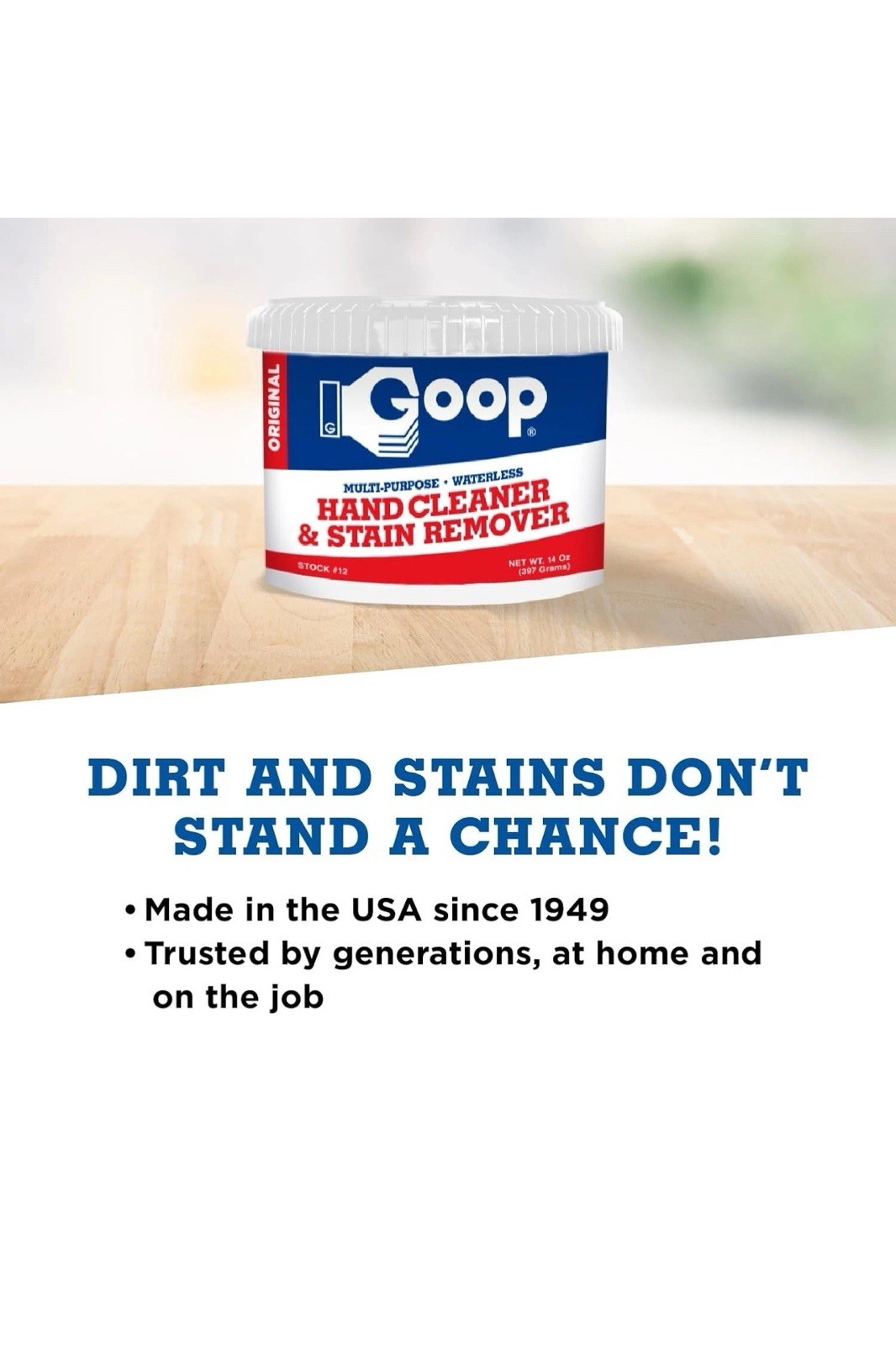 GOOP 14 Oz Biodegradable Hand Cleaner 12-Pack – Non-Toxic, Lanolin, Spot-Out