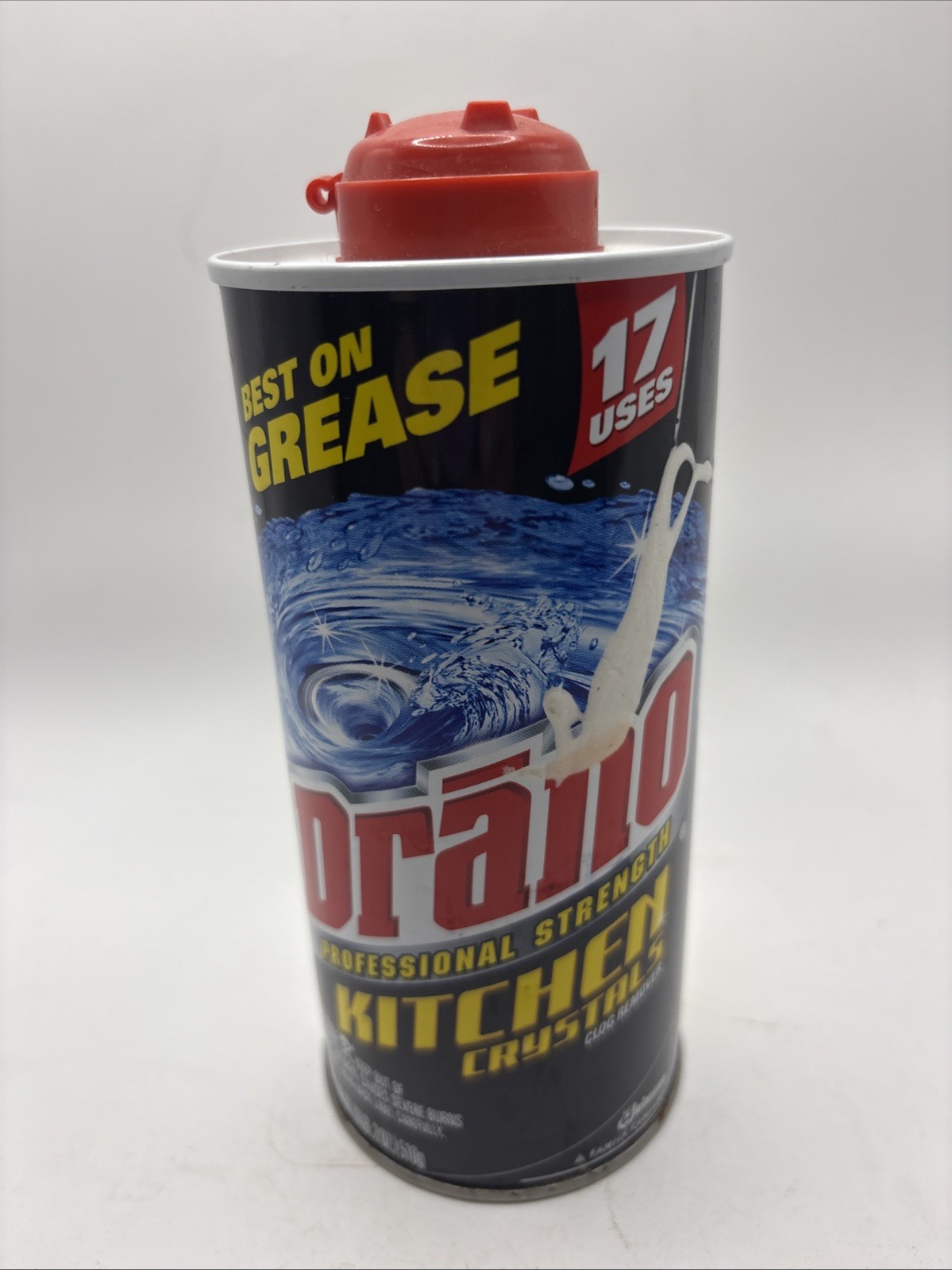 Vtg Drano Professional Strength Kitchen Crystals Clog Remover 18 Oz NEW 2004