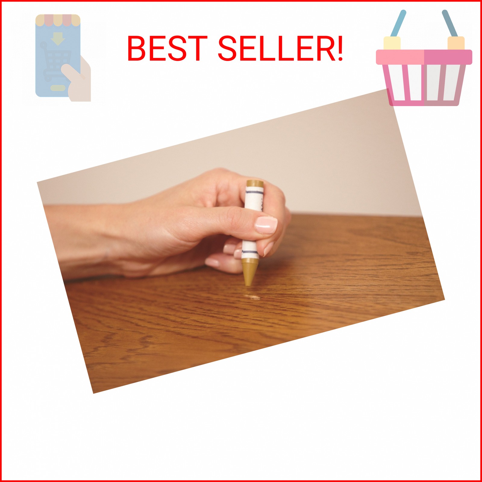 Guardsman Wax Wood Furniture Filler Sticks, Furniture Scratch Repair Kit for Woo