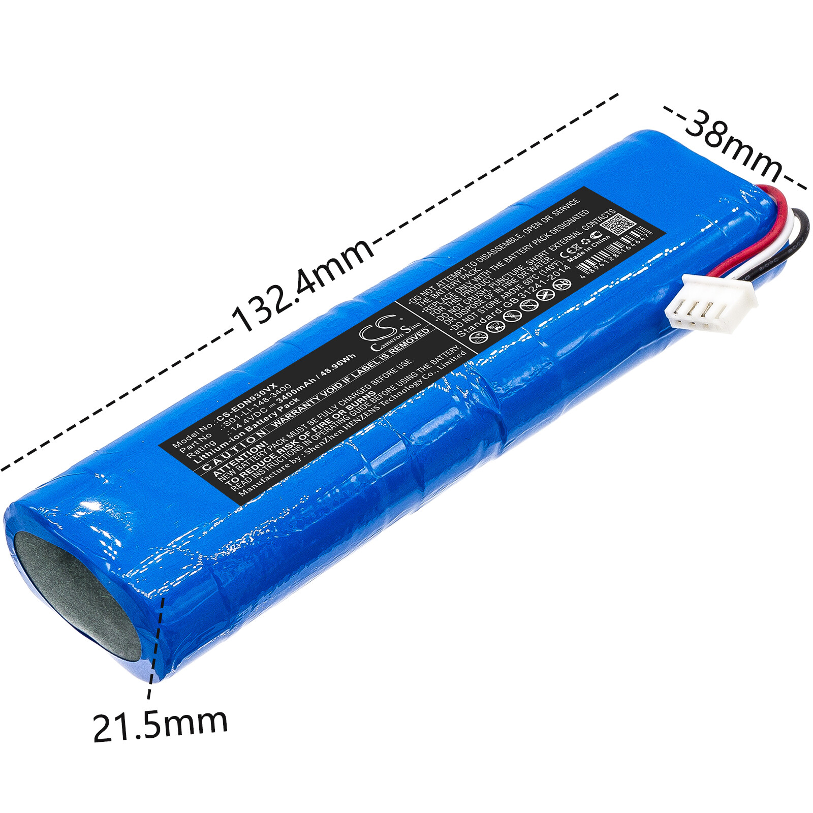 Battery for Ecovacs Deebot Ozmo 901/905/920/930/937,DG36,DG70,S01-LI-148-2600