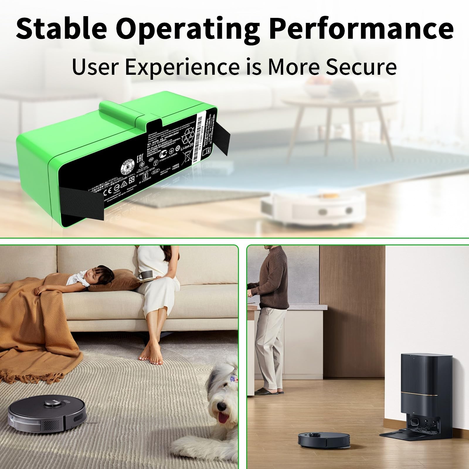 6500mAh Battery Replacement for Roomba 900 800 700 600 500 Series – Compatible &