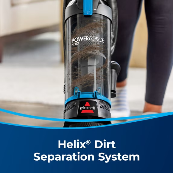 BISSELL Upright Vacuum Cleaner PowerForce Helix 3313, Blue & Black