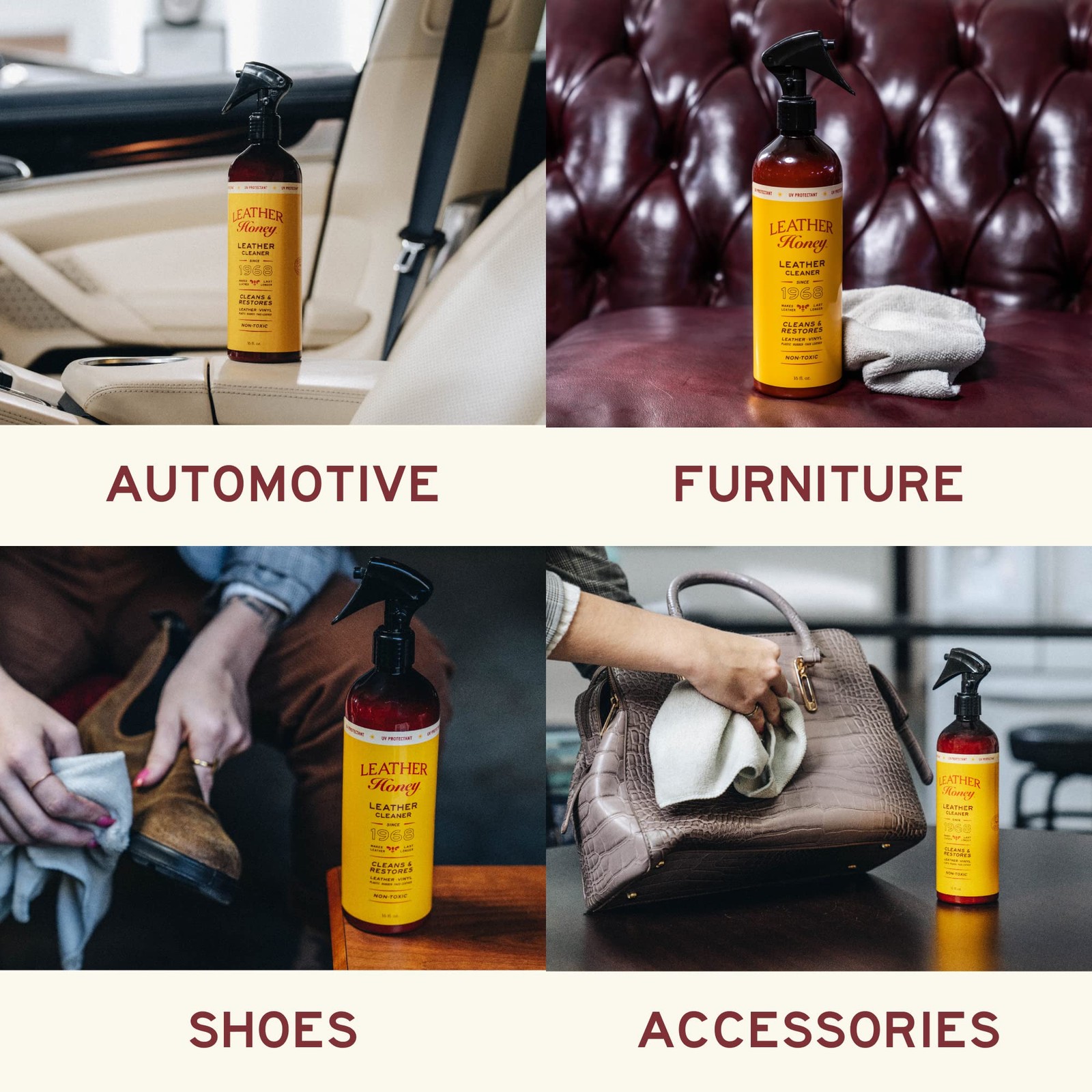 Leather Honey Leather Cleaner Spray: UV Protectant, Non-Toxic & Made in the U…